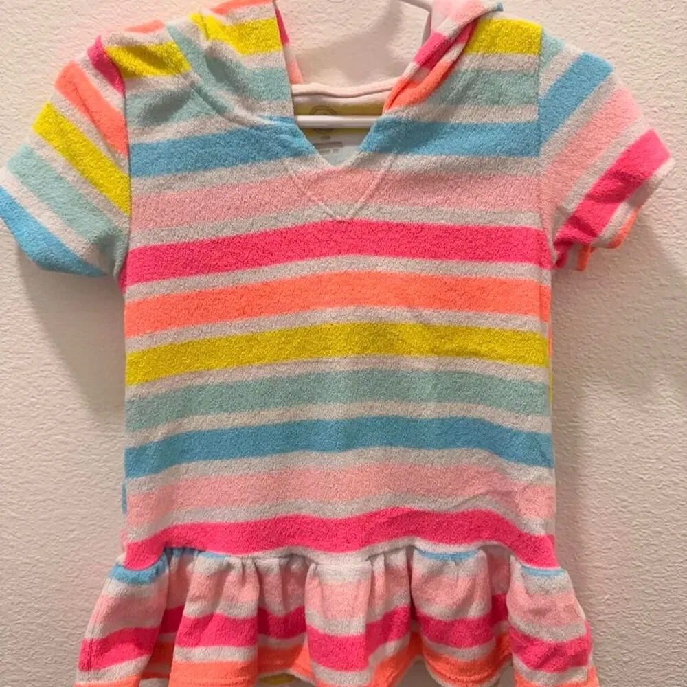 Wonder-nation Baby Girl Stripped Cover-up 18months